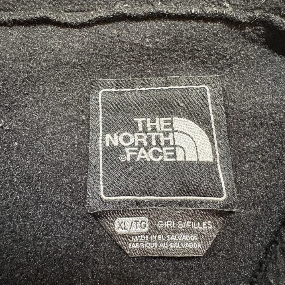 The North Face Denali Jacket Girls XL Black Polartec Fleece Zip Pockets Outdoor